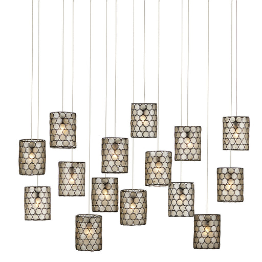 Currey and Company - 9000-1051 - 15 Light Pendant - Regatta - Cupertino/Silver