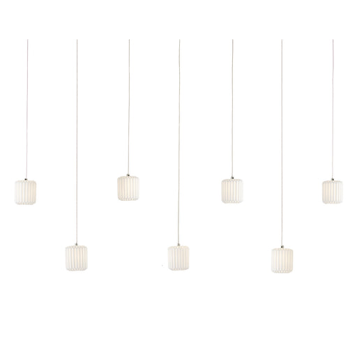 Currey and Company - 9000-1060 - Seven Light Pendant - Dove - White/Silver