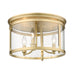 Golden - 1157-FM BCB - Three Light Flush Mount - Payton BCB - Brushed Champagne Bronze