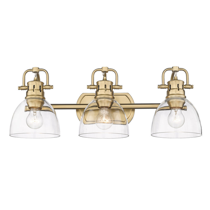 Golden - 3602-BA3 BCB-CLR - Three Light Bath Vanity - Duncan BCB - Brushed Champagne Bronze