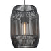 Golden - 6073-O1P NB-BCW - One Light Outdoor Pendant - Seabrooke - Natural Black