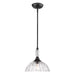 Golden - 6952-M BLK-CLR - One Light Pendant - Audra - Matte Black