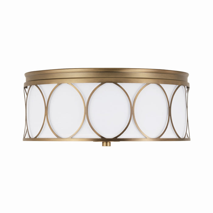 Capital Lighting - 225131AD-683 - Three Light Flush Mount - Rylann - Aged Brass