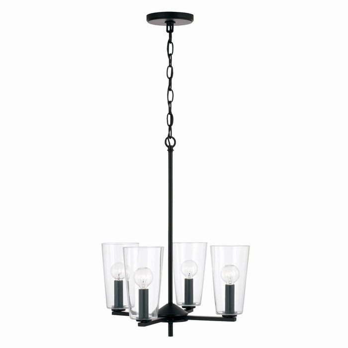 Capital Lighting - 348641MB-538 - Four Light Pendant - Portman - Matte Black