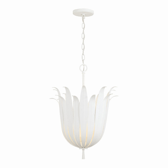Capital Lighting - 349542XW - Four Light Pendant - Eden - Textured White