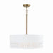 Capital Lighting - 350233AW - Three Light Pendant - Dash - Aged Brass and White