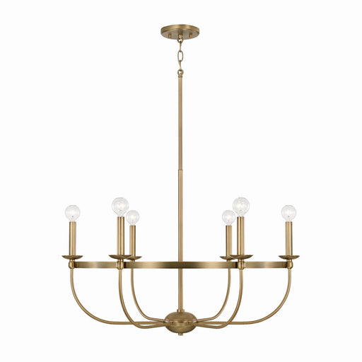 Capital Lighting - 425161AD - Six Light Chandelier - Rylann - Aged Brass