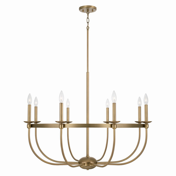 Capital Lighting - 425181AD - Eight Light Chandelier - Rylann - Aged Brass