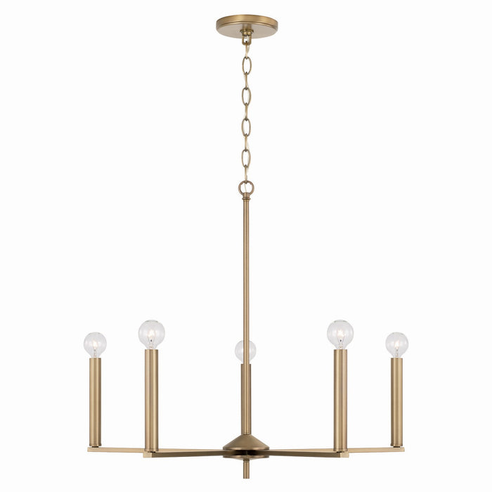 Capital Lighting - 448651AD - Five Light Chandelier - Portman - Aged Brass