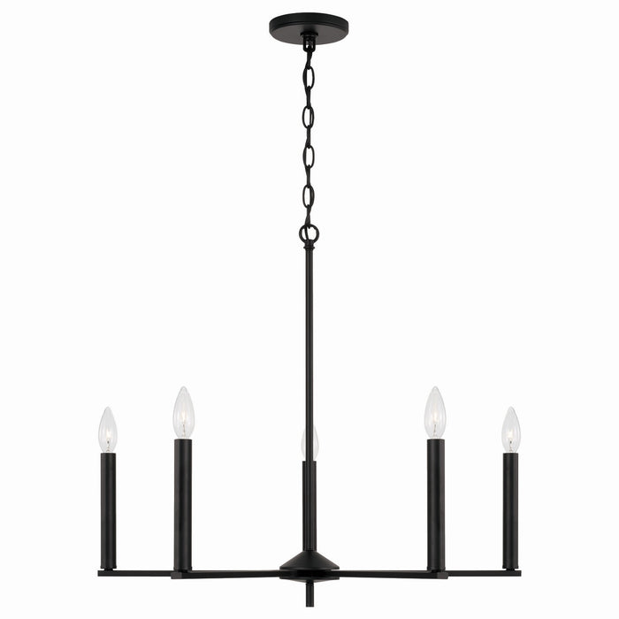 Capital Lighting - 448651MB - Five Light Chandelier - Portman - Matte Black