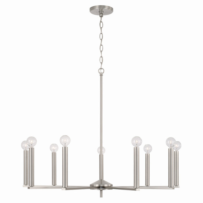 Capital Lighting - 448691BN - Nine Light Chandelier - Portman - Brushed Nickel