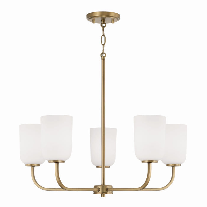 Capital Lighting - 448851AD-542 - Five Light Chandelier - Lawson - Aged Brass