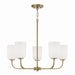 Capital Lighting - 448851AD-542 - Five Light Chandelier - Lawson - Aged Brass