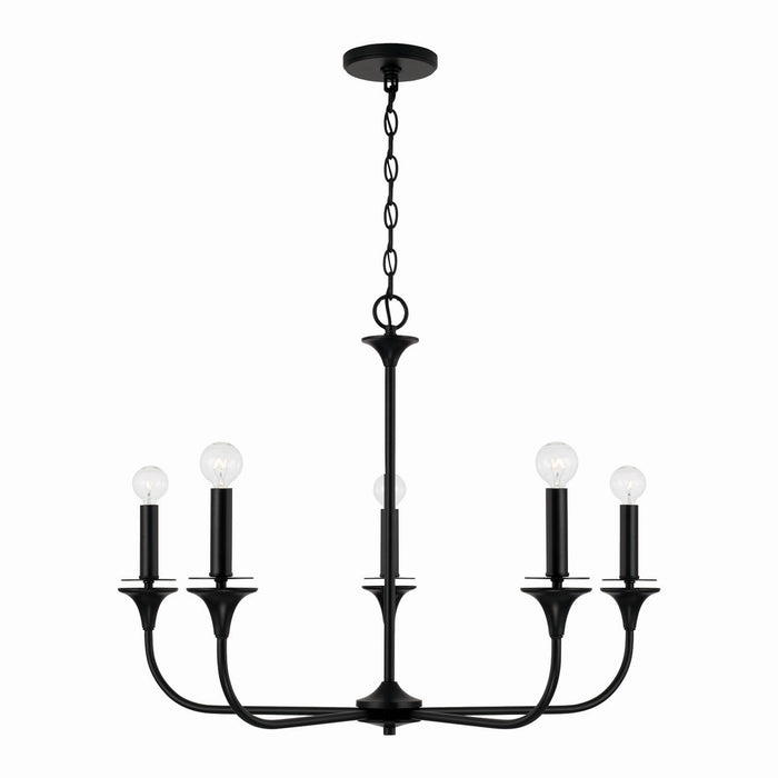 Capital Lighting - 448951MB - Five Light Chandelier - Presley - Matte Black