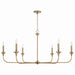 Capital Lighting - 448961AD - Six Light Chandelier - Presley - Aged Brass