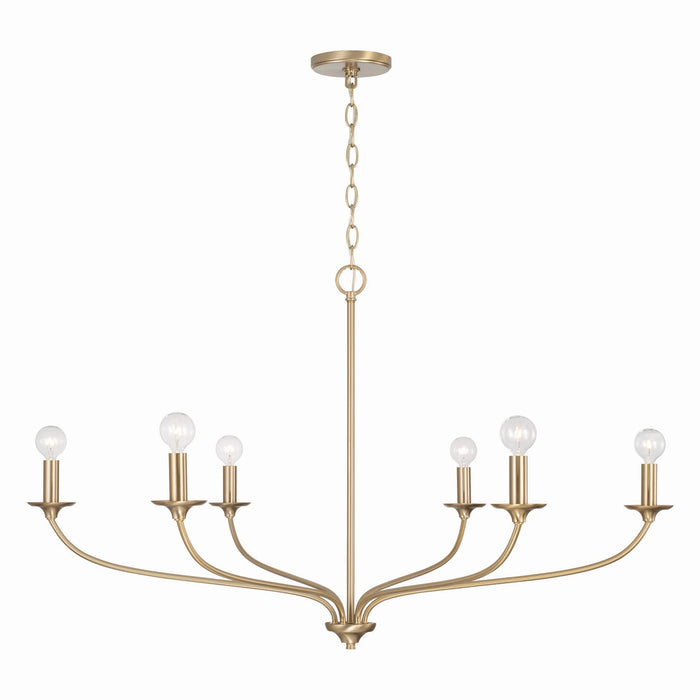 Capital Lighting - 449961MA - Six Light Chandelier - Dolan - Matte Brass