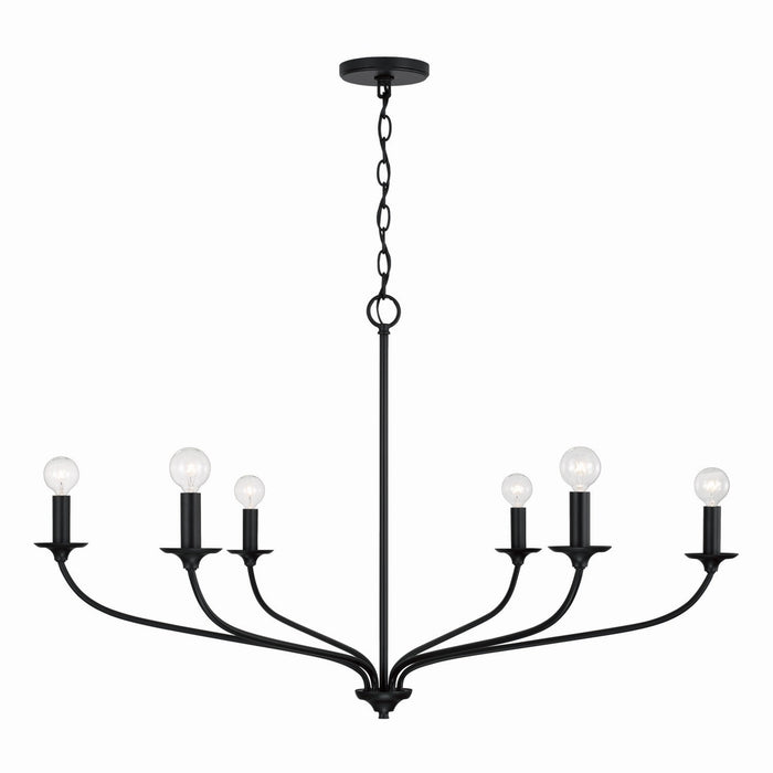 Capital Lighting - 449961MB - Six Light Chandelier - Dolan - Matte Black