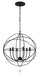 Crystorama - 9228-BK - Six Light Chandelier - Solaris - Black