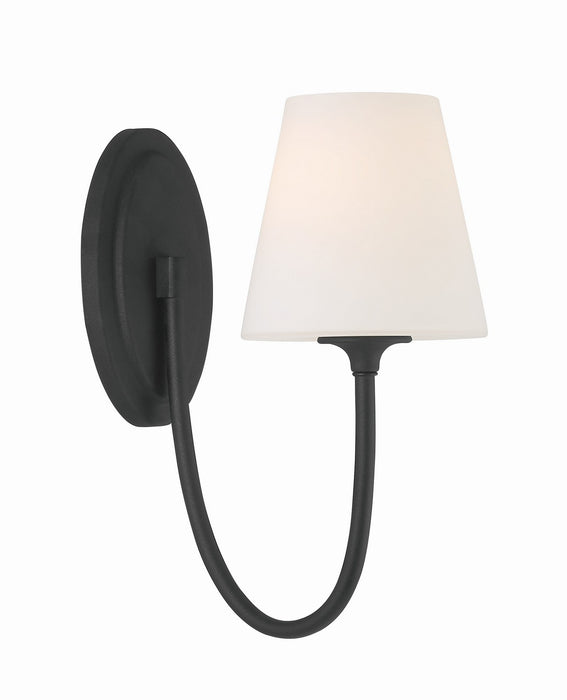 Crystorama - JUN-10321-BF - One Light Wall Sconce - Juno - Black Forged