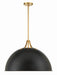 Crystorama - SOT-18017-MK-GA - Three Light Pendant - Soto - Matte Black / Antique Gold