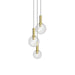 Sonneman - 3763.38 - Three Light Pendant - Bubbles - Satin Brass