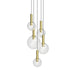 Sonneman - 3765.38 - Five Light Pendant - Bubbles - Satin Brass