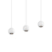 Sonneman - 7506.98 - Three Light Linear Pendant - Hemisphere - Textured White