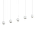 Sonneman - 7508.98 - Five Light Linear Pendant - Hemisphere - Textured White