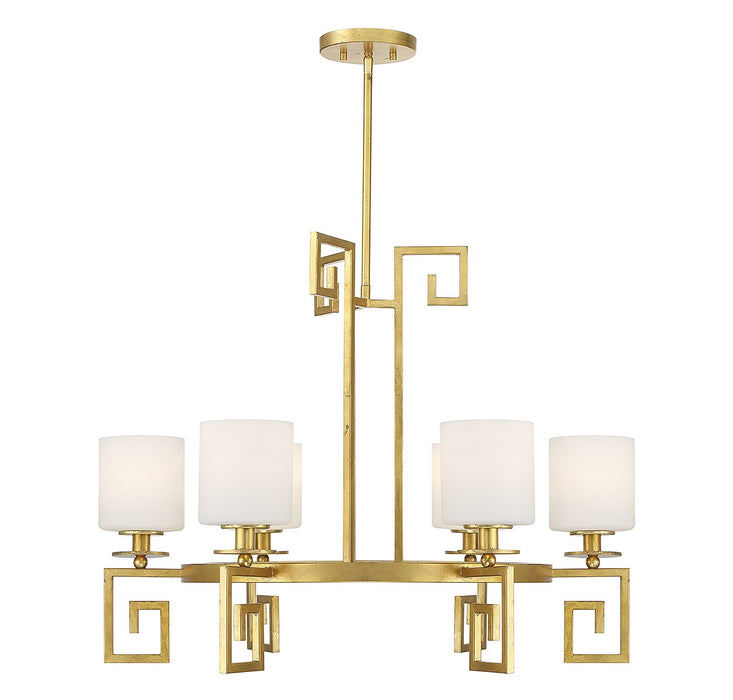 Savoy House - 1-2304-6-260 - Six Light Chandelier - Quatrain - True Gold