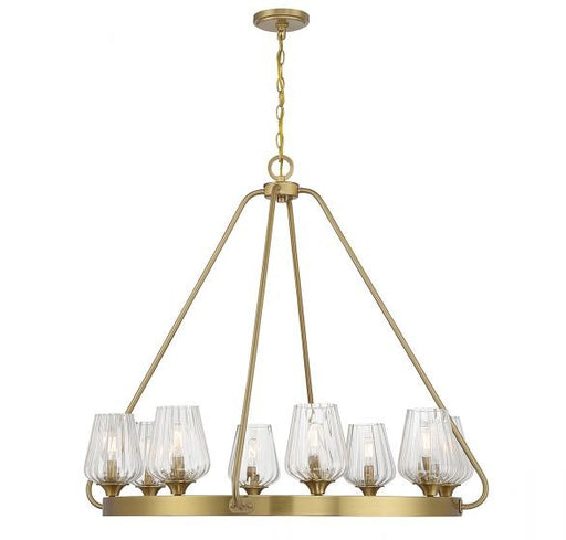 Savoy House - 1-3394-8-322 - Eight Light Chandelier - Carlton - Warm Brass