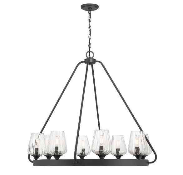 Savoy House - 1-3394-8-89 - Eight Light Chandelier - Carlton - Matte Black