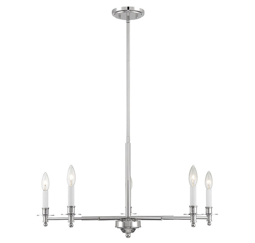 Savoy House - 1-4410-5-109 - Five Light Chandelier - Jasmine - Polished Nickel