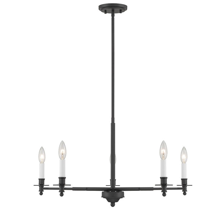 Savoy House - 1-4410-5-89 - Five Light Chandelier - Jasmine - Matte Black