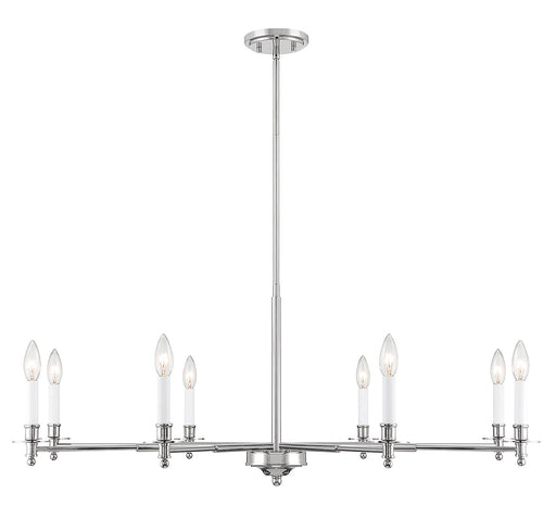 Savoy House - 1-4412-8-109 - Eight Light Chandelier - Jasmine - Polished Nickel