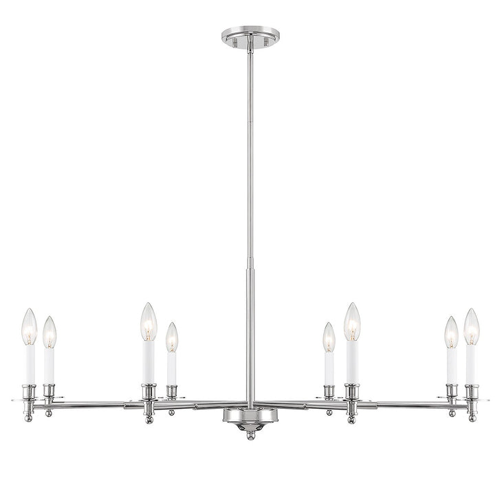 Savoy House - 1-4412-8-109 - Eight Light Chandelier - Jasmine - Polished Nickel