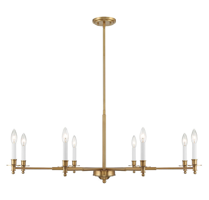 Savoy House - 1-4412-8-322 - Eight Light Chandelier - Jasmine - Warm Brass