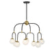 Savoy House - 1-6698-8-143 - Eight Light Chandelier - Couplet - Matte Black with Warm Brass