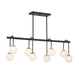 Savoy House - 1-6699-8-143 - Eight Light Linear Chandelier - Couplet - Matte Black with Warm Brass