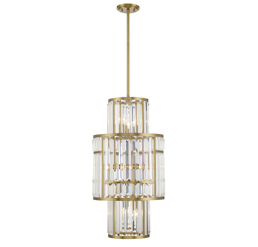 Savoy House - 3-2226-8-322 - Eight Light Pendant - Rohe - Warm Brass