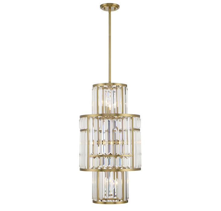 Savoy House - 3-2226-8-322 - Eight Light Pendant - Rohe - Warm Brass