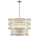 Savoy House - 7-2224-5-322 - Five Light Pendant - Rohe - Warm Brass