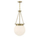 Savoy House - 7-3901-3-322 - Three Light Pendant - Manor - Warm Brass