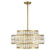 Savoy House - 7-9046-4-322 - Four Light Pendant - Renzo - Warm Brass