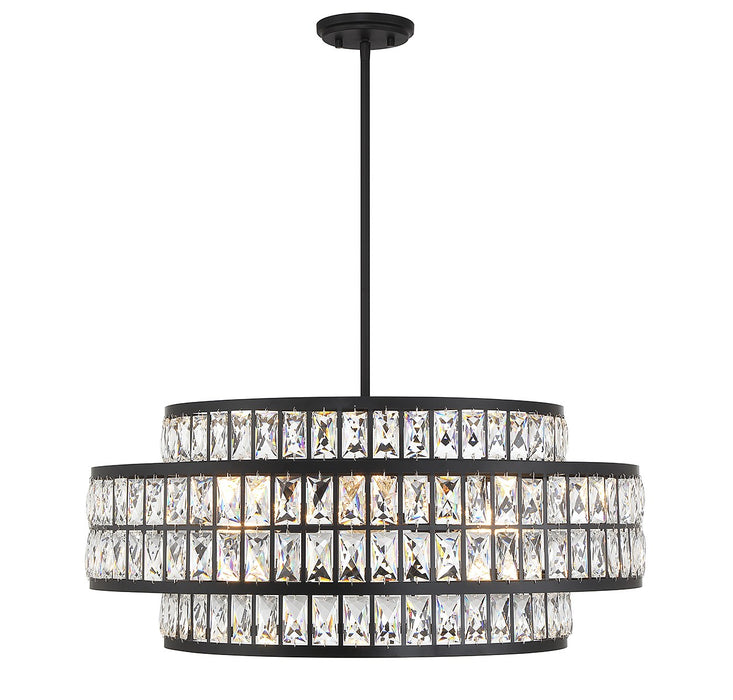 Savoy House - 7-9048-6-89 - Six Light Pendant - Renzo - Matte Black