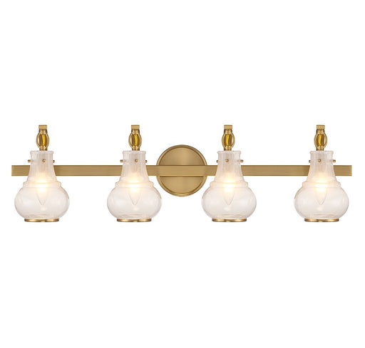 Savoy House - 8-4417-4-322 - Four Light Bathroom Vanity - Adams - Warm Brass