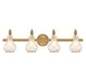 Savoy House - 8-4417-4-322 - Four Light Bathroom Vanity - Adams - Warm Brass