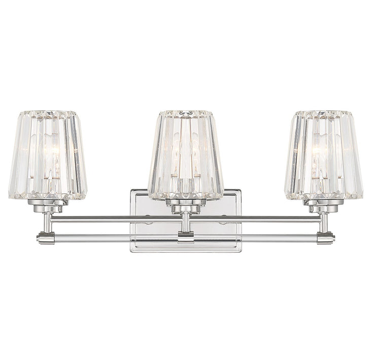 Savoy House - 8-6001-3-109 - Three Light Bathroom Vanity - Garnet - Polished Nickel