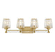 Savoy House - 8-6001-4-322 - Four Light Bathroom Vanity - Garnet - Warm Brass