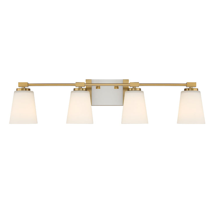 Savoy House - 8-6901-4-322 - Four Light Bathroom Vanity - Darby - Warm Brass