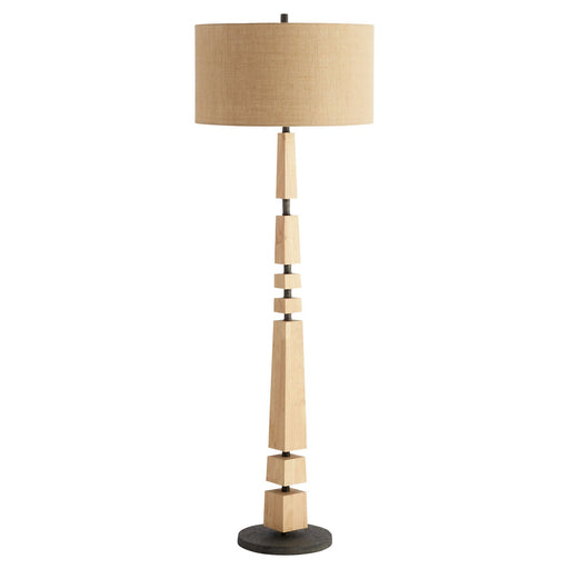 Cyan - 11454 - One Light Floor Lamp - Adonis - Tan And Black